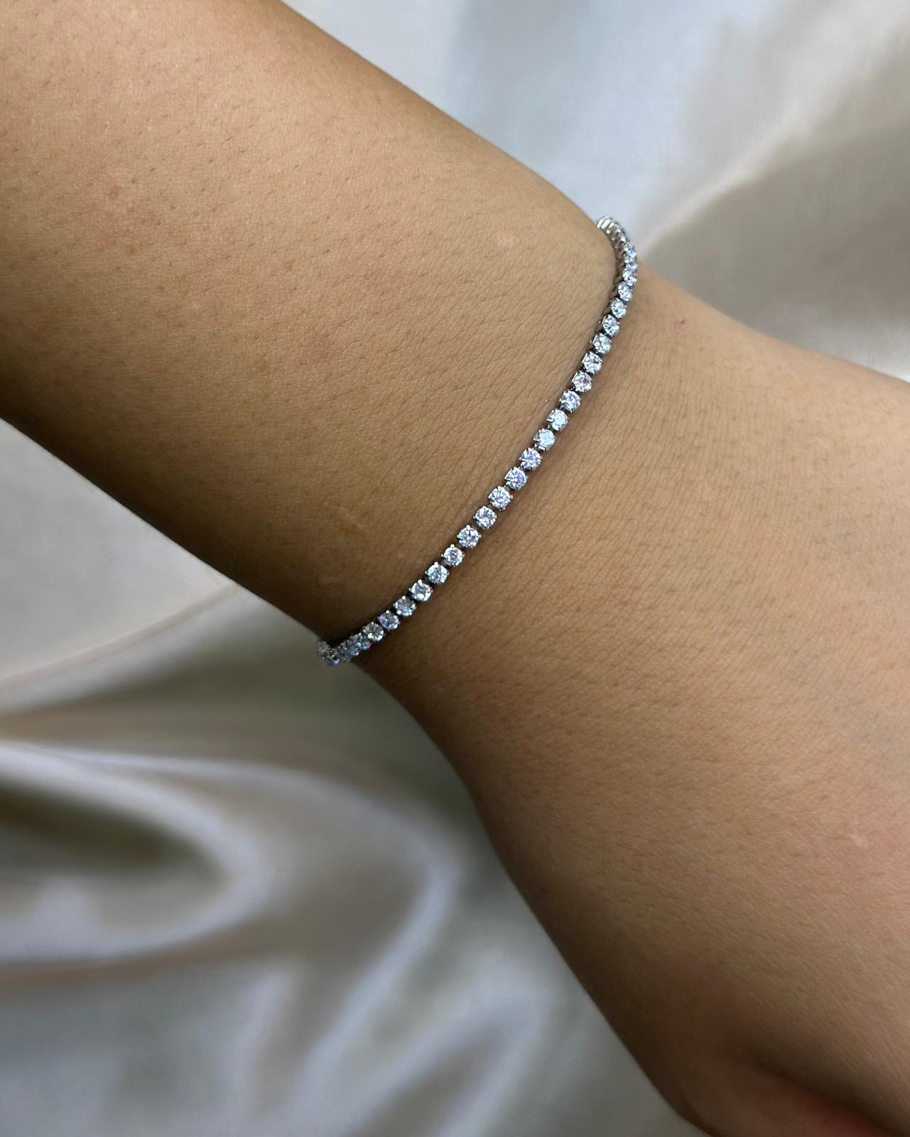Silver Classic Tennis Bracelet