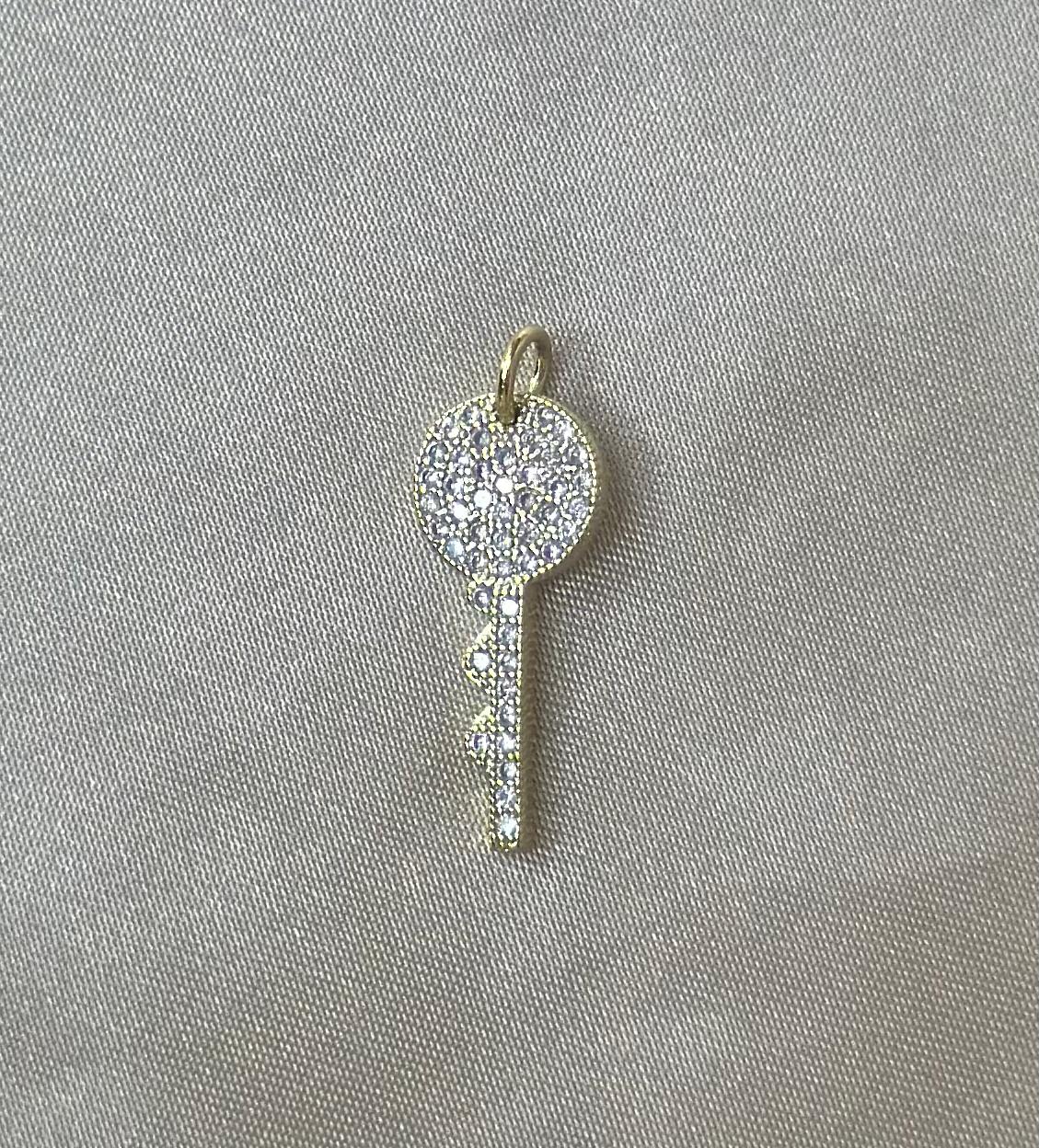 Pave Key Charm