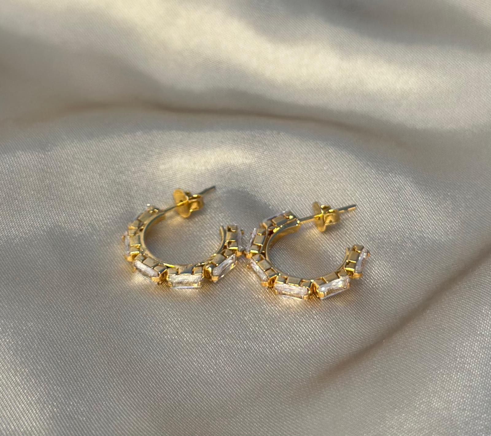 Baguette Hoop Earrings