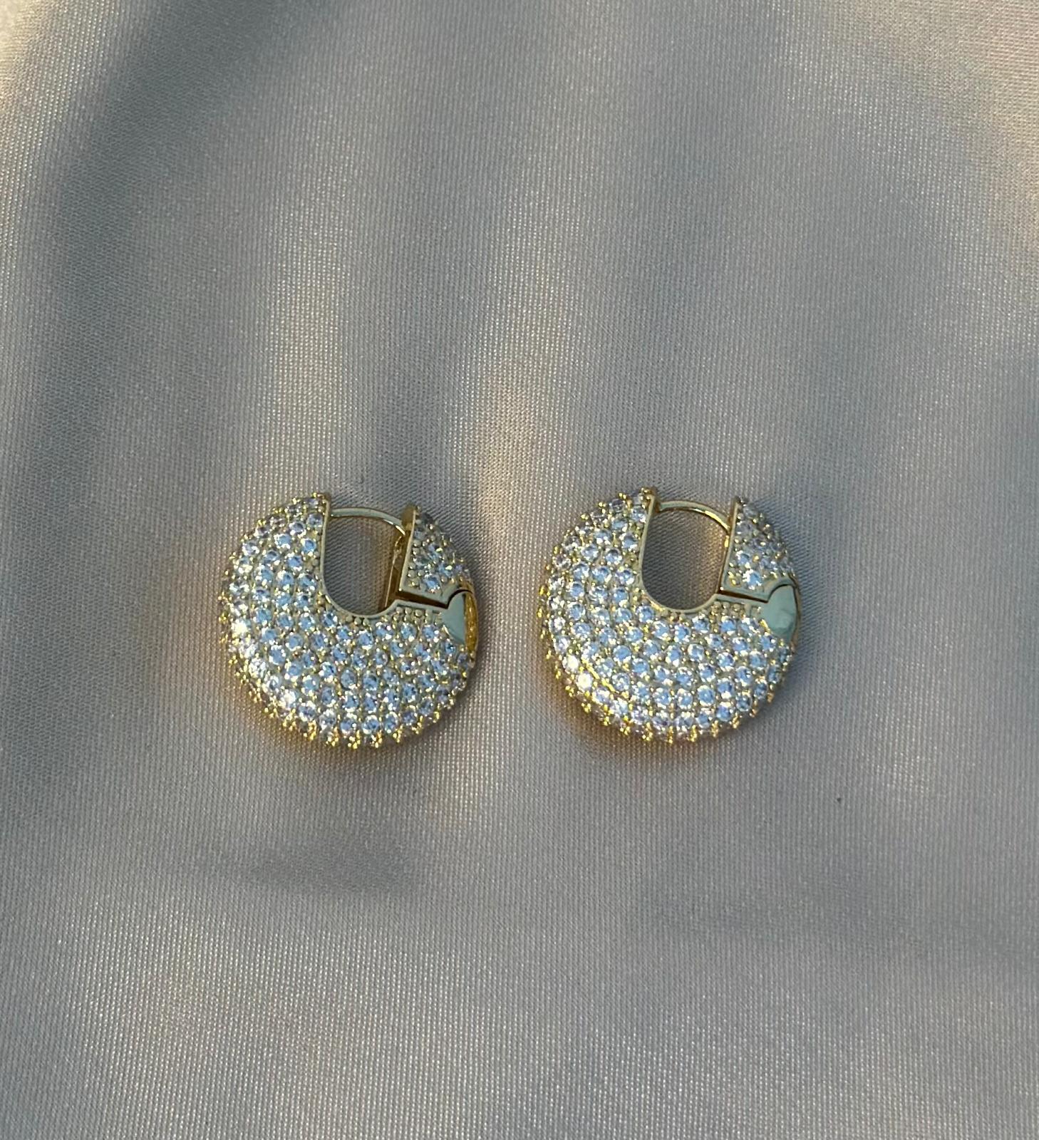 Frosted Pacman Huggie Earrings