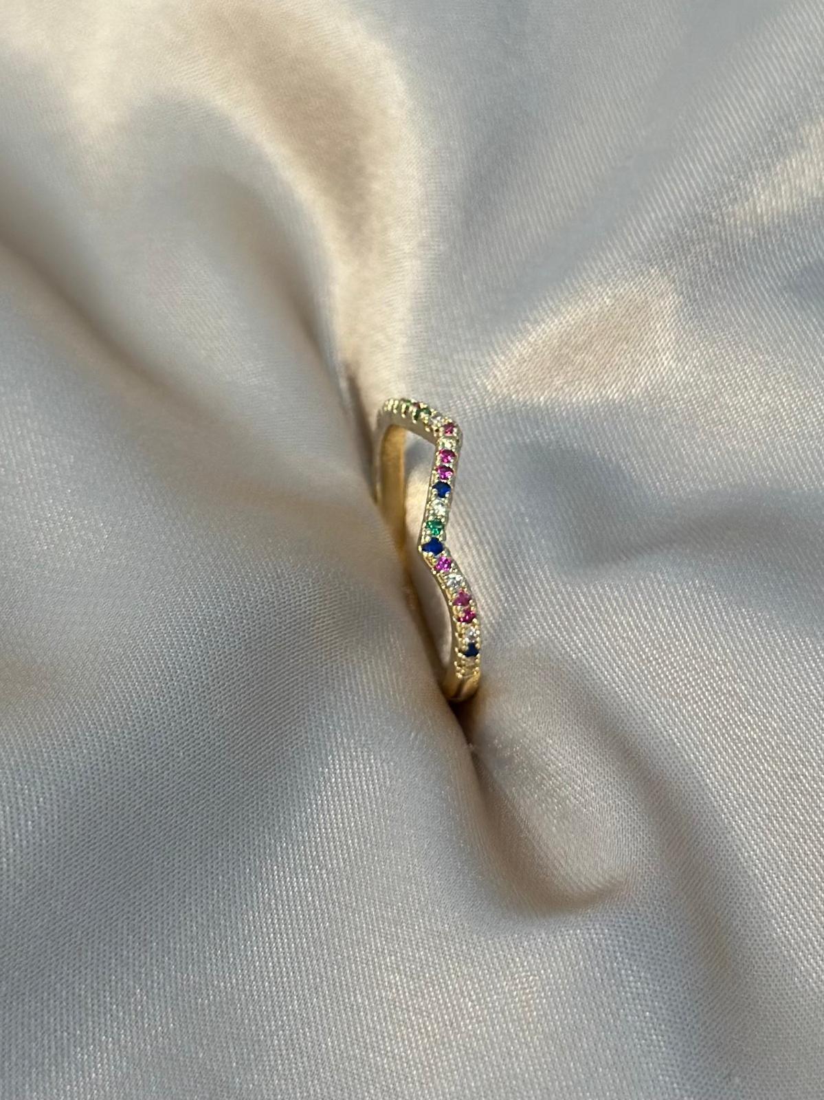 MultiColor Wave Ring