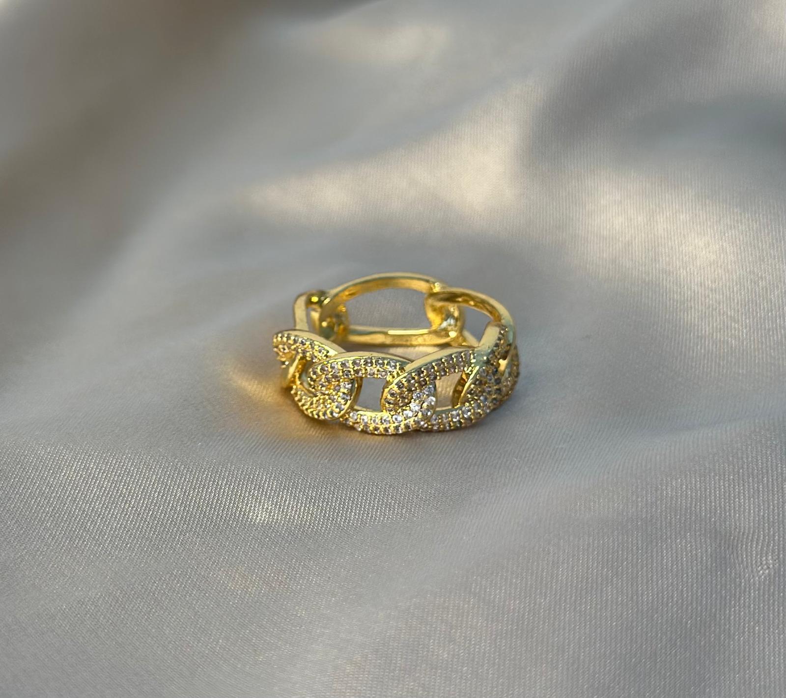 Frosted Miami Cuban Link Ring