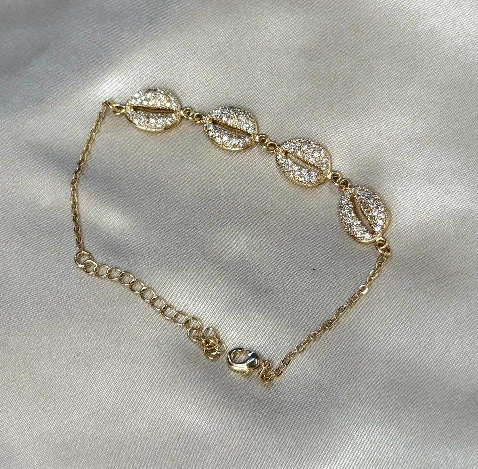 Pave Puka Shell Bracelet