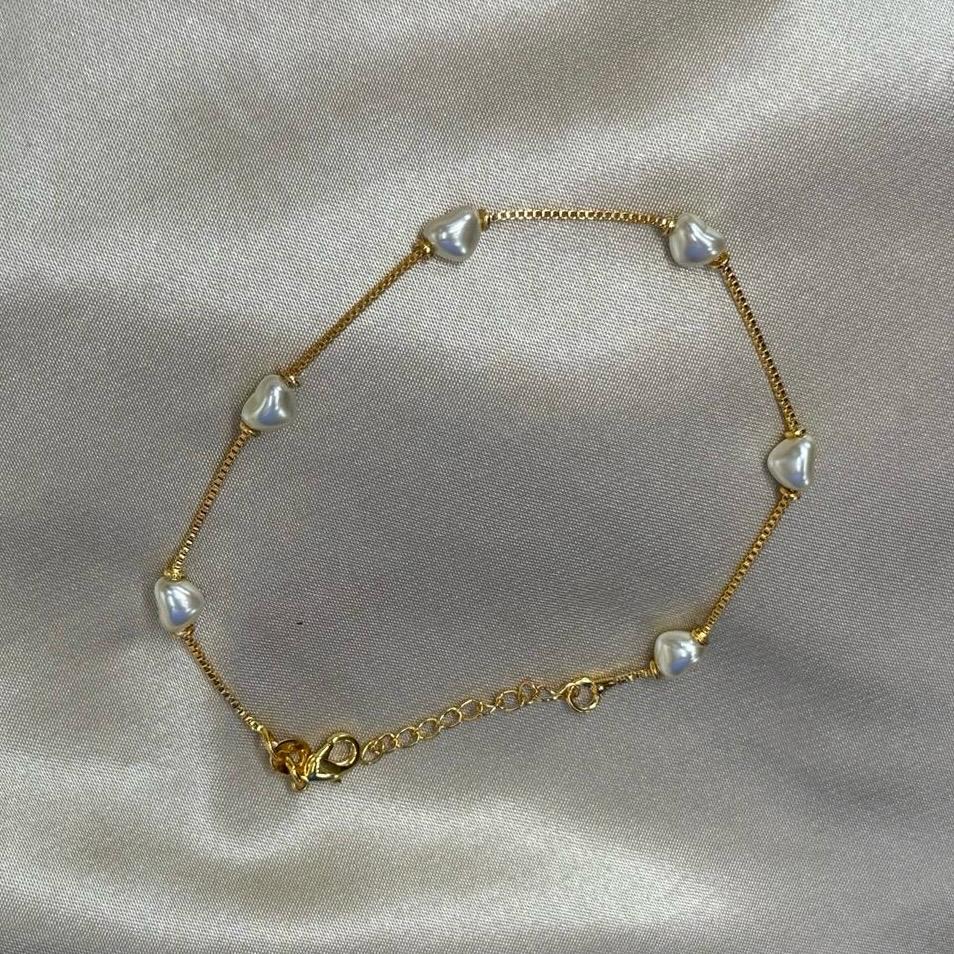 Heart Pearl Bracelet