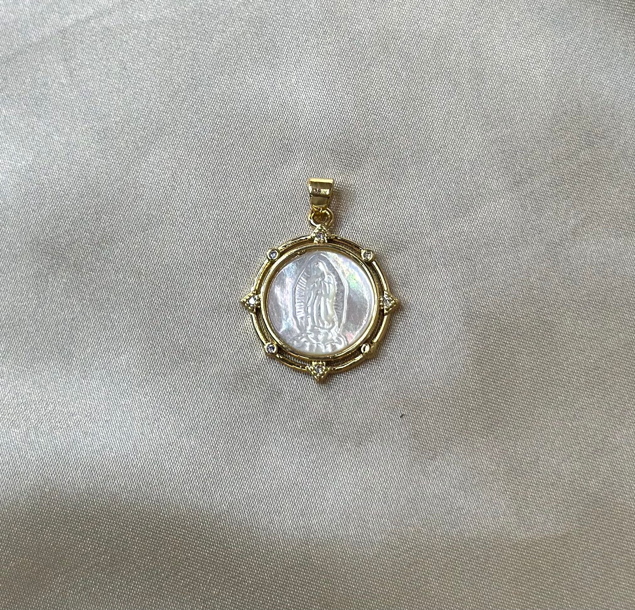 Mother Pearl Saint Charm