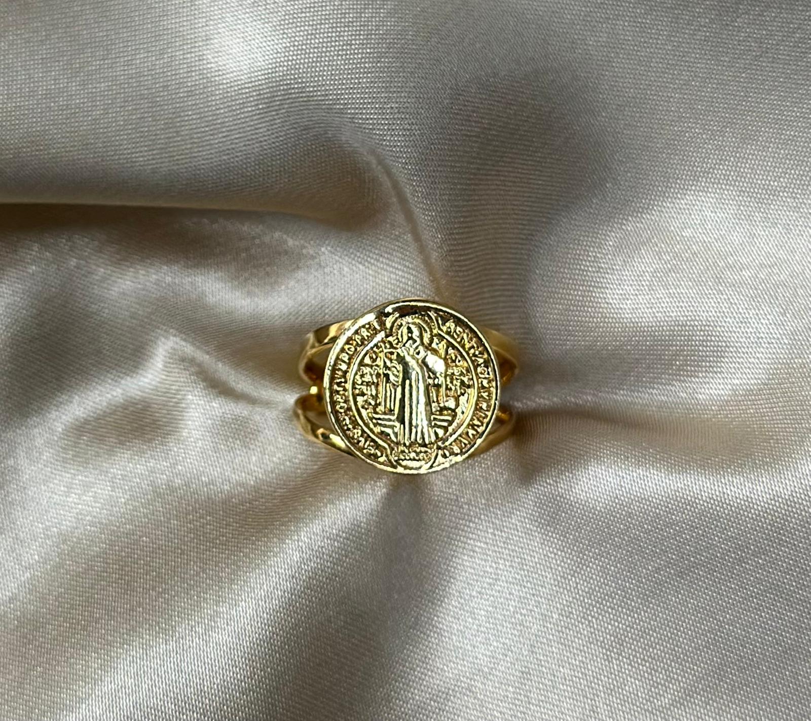 Saint Benedict Gold Ring
