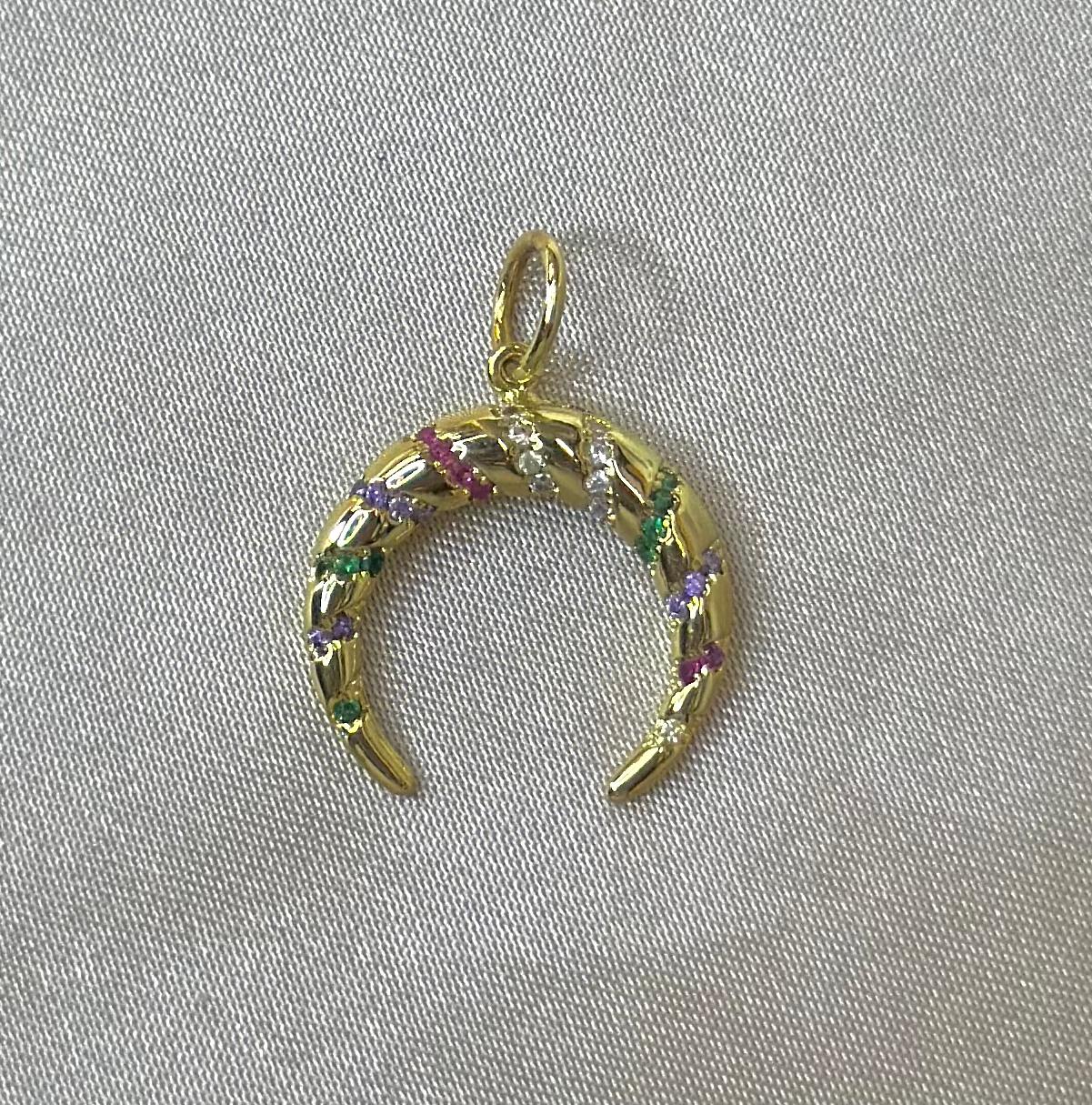 Multicolor Moon Charm