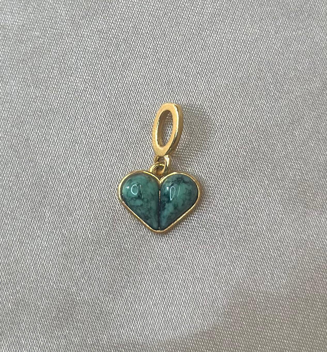 Turquoise Heart Charm