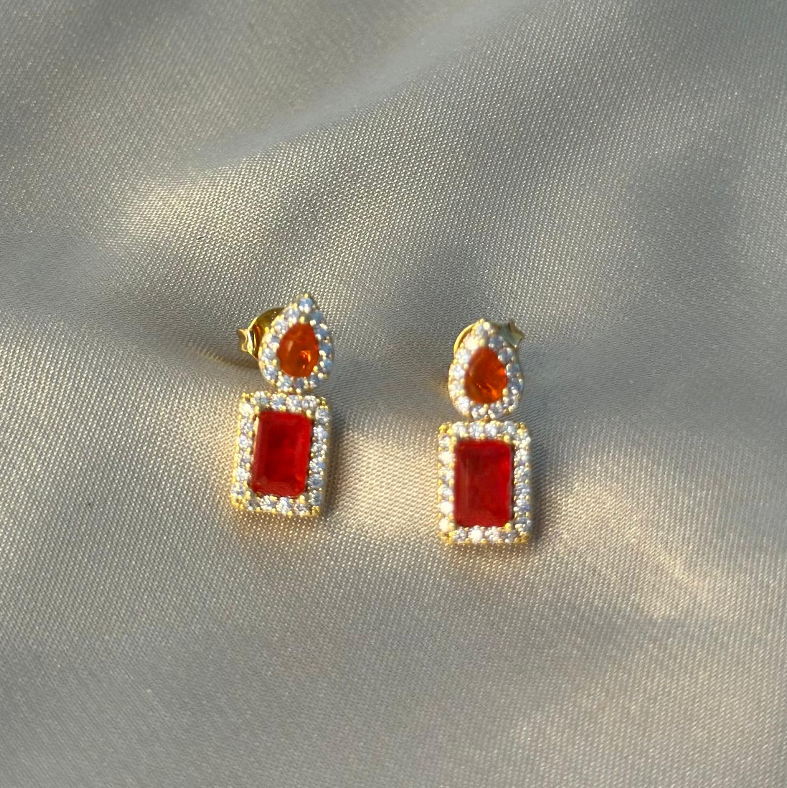 Ruby Teardrop Earrings