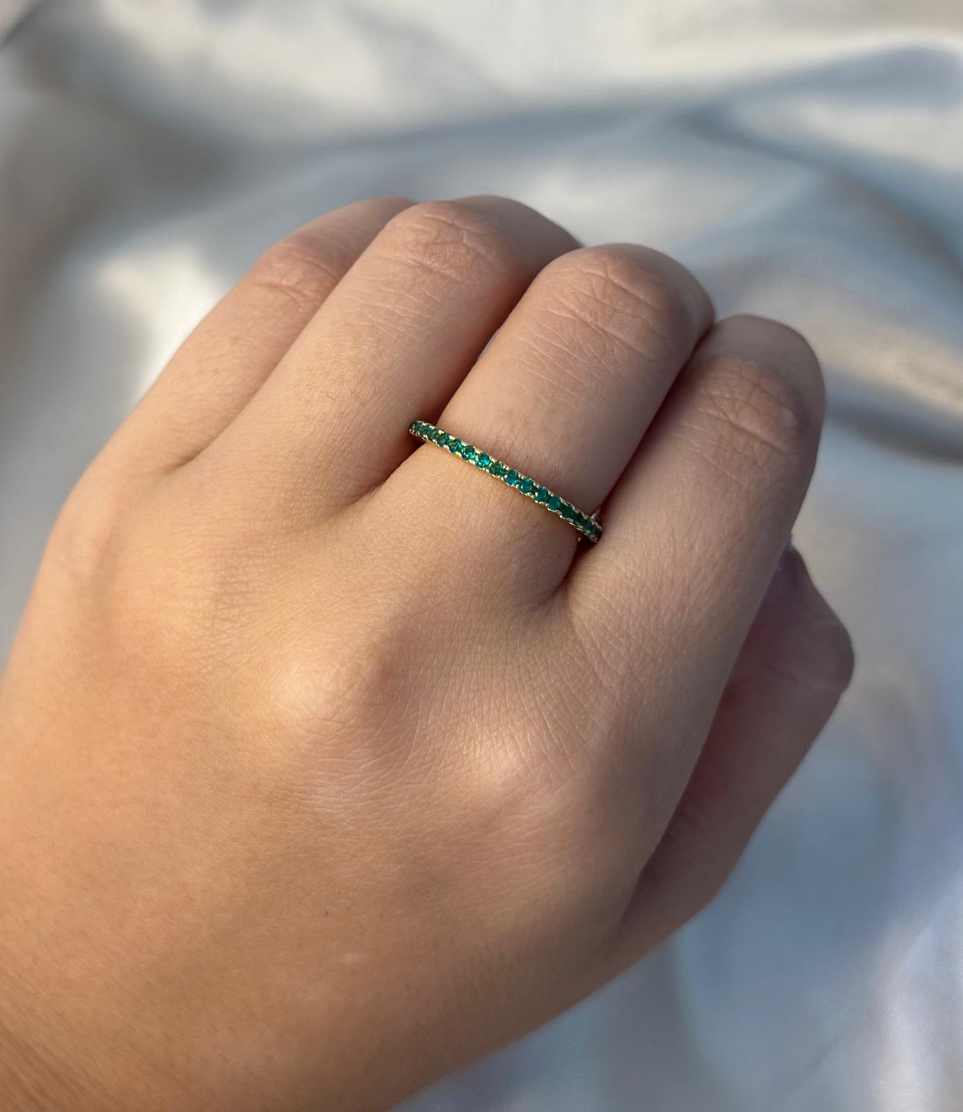 Emerald Eternity Band Ring