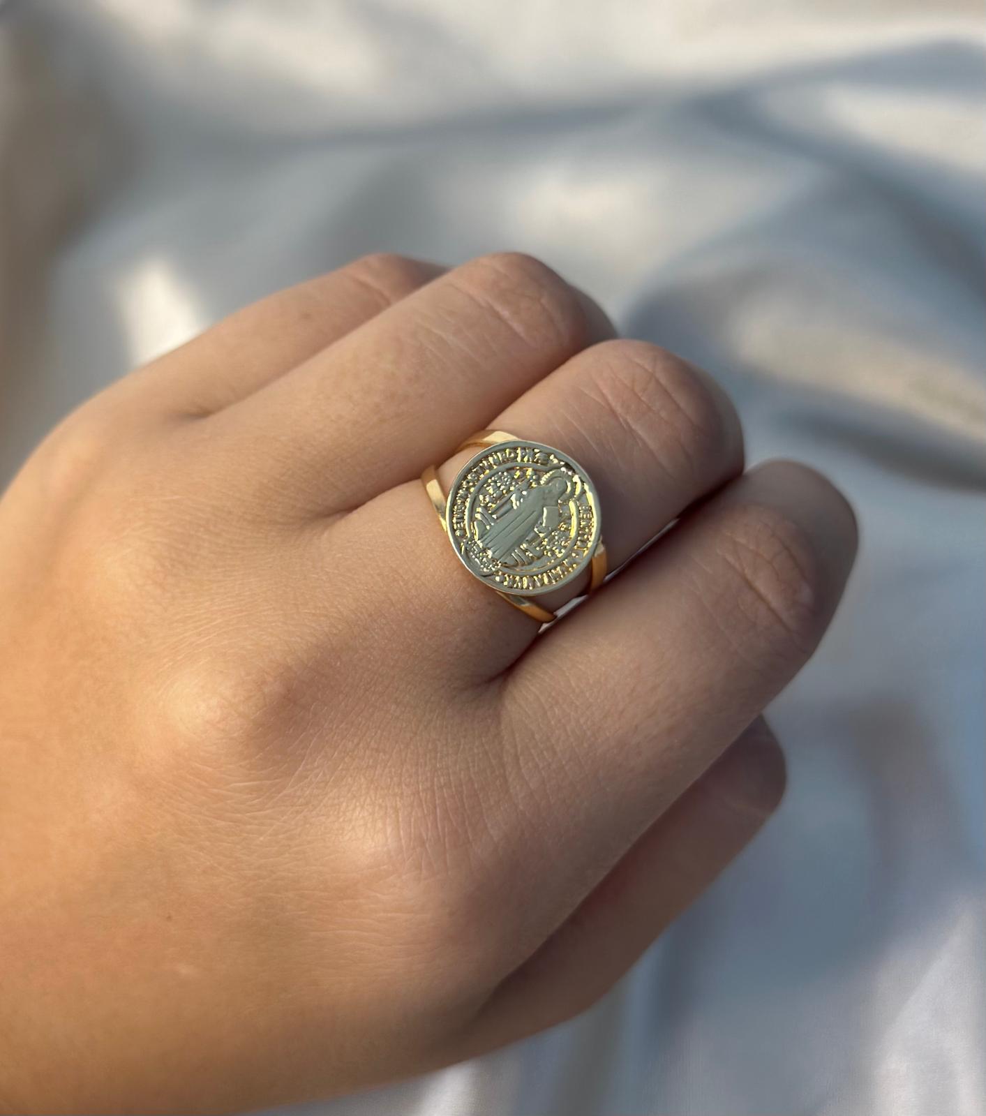 Saint Benedict Gold Ring