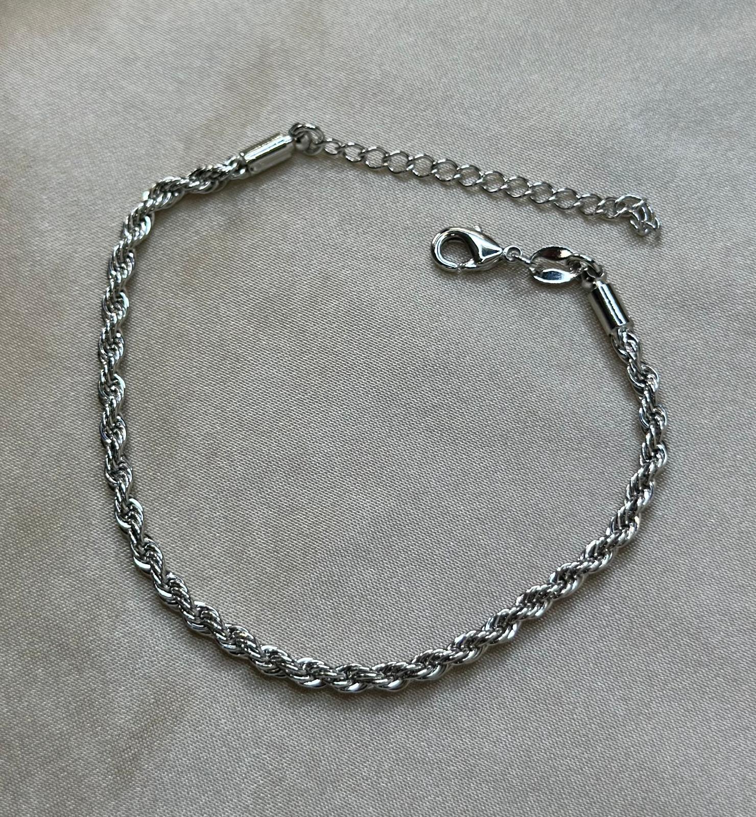 Silver Rope Bracelet