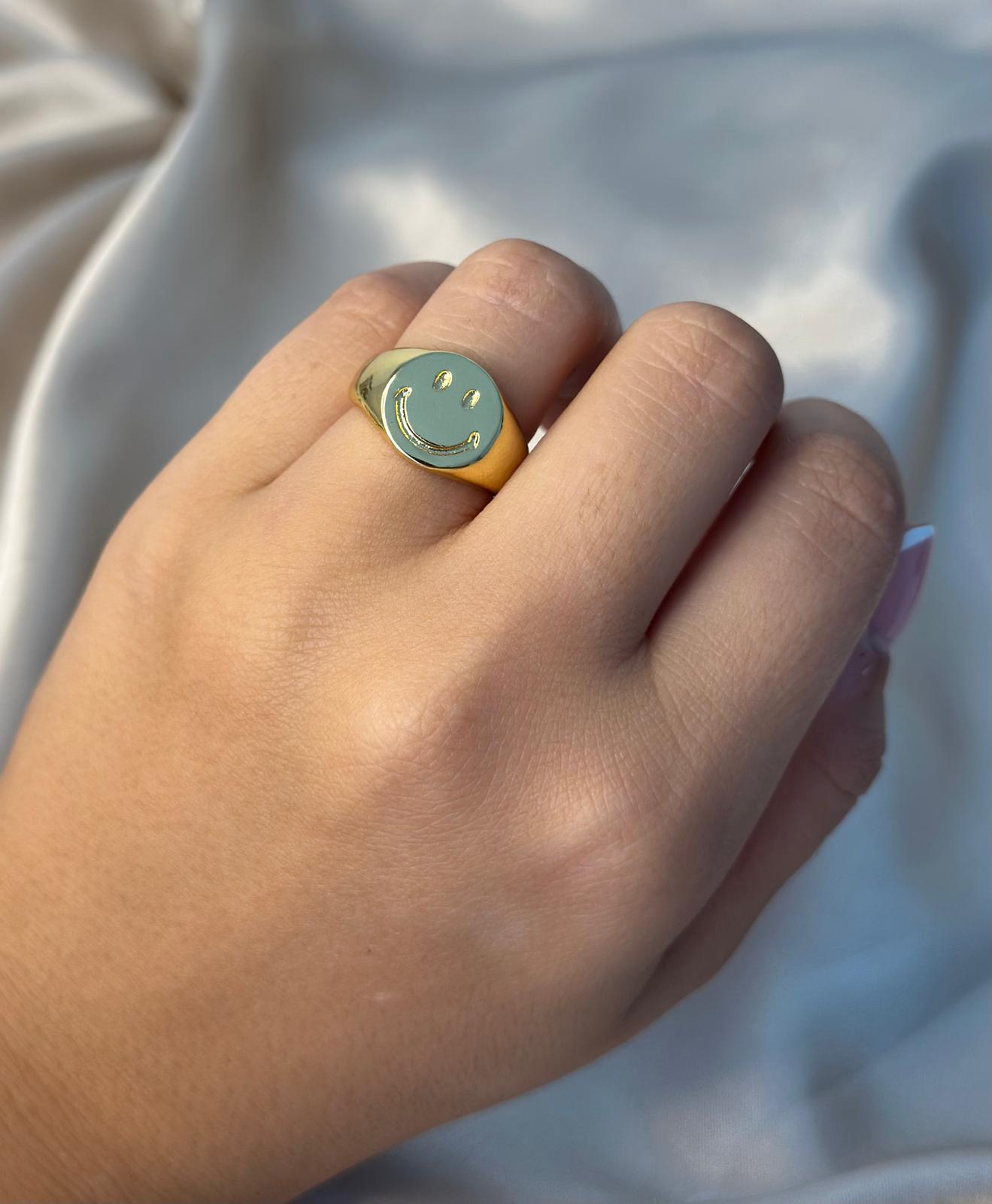 Gold Smiley Ring