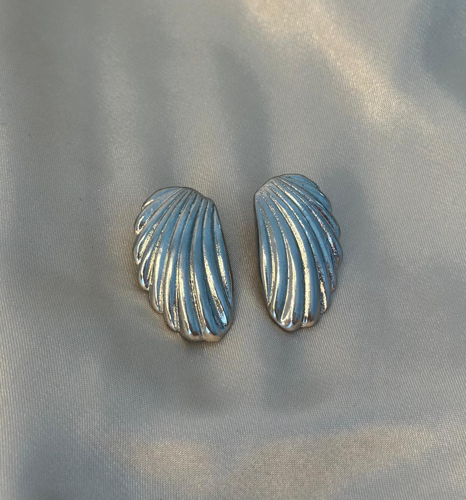 Silver Angel Wing Post Earrings
