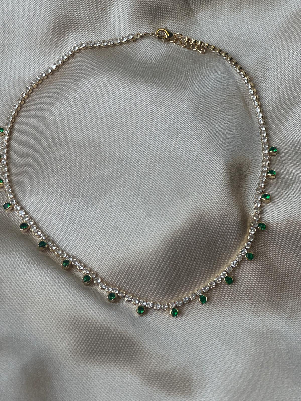 Emerald Chandelier Necklace
