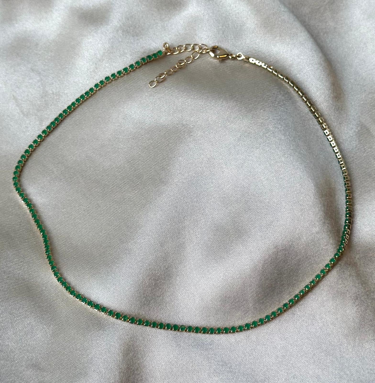 Emerald Classic Tennis Necklace