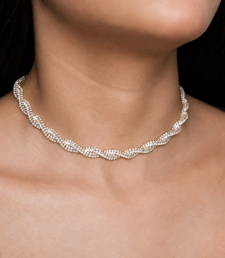 Braided Baguette Necklace