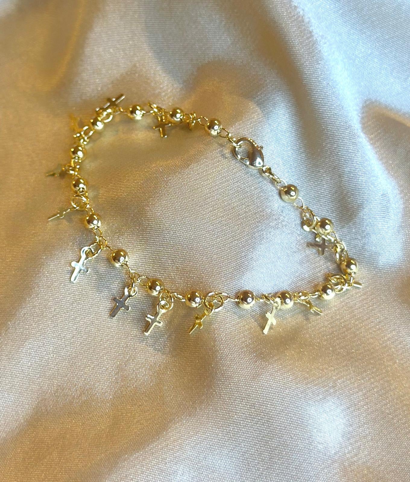 Dangling Cross Bracelet