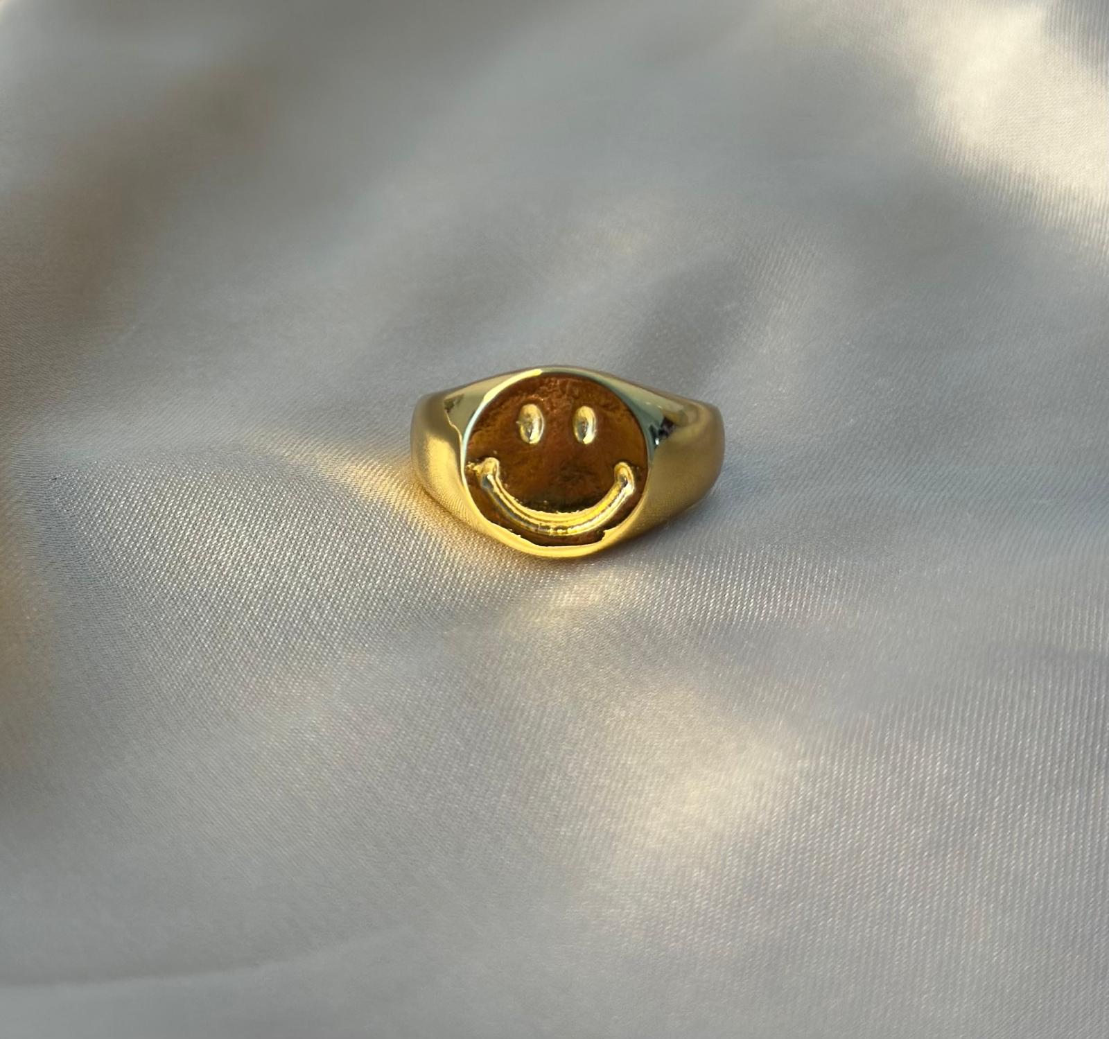 Gold Smiley Ring