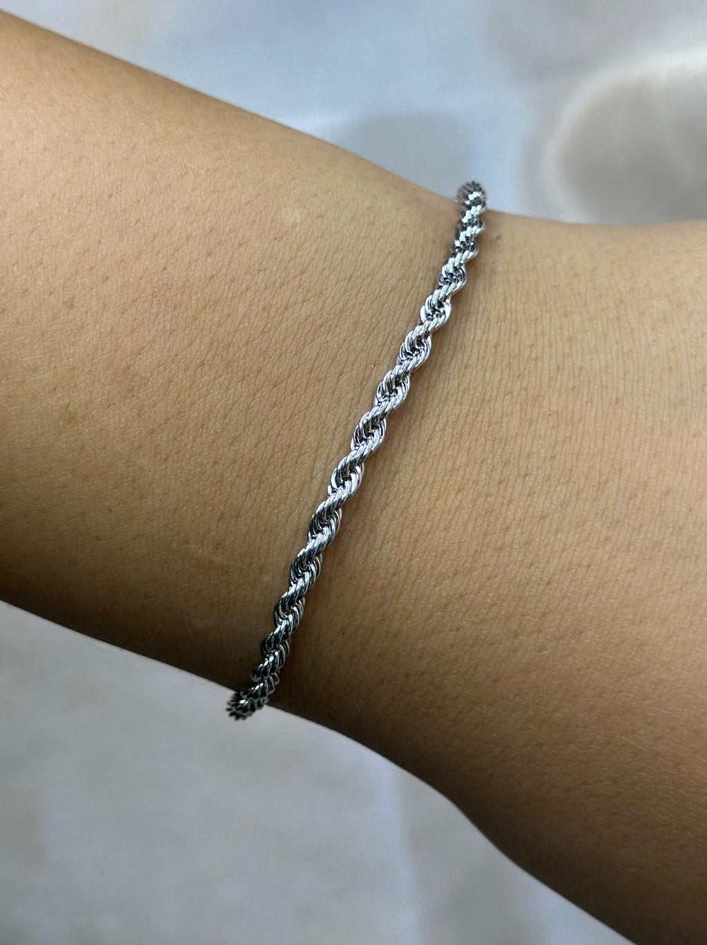 Silver Rope Bracelet