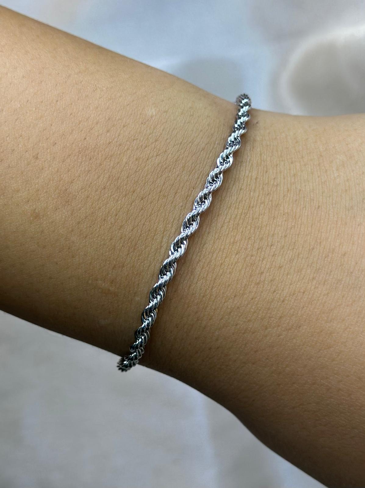 Silver Rope Bracelet