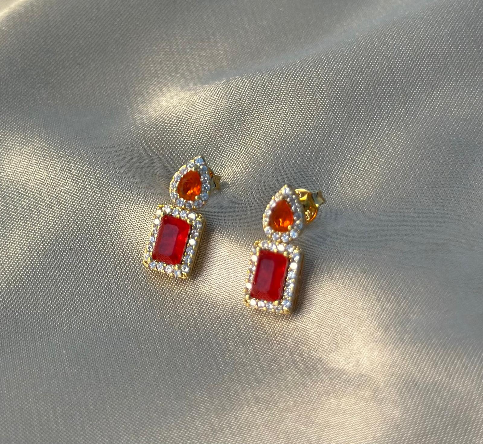 Ruby Teardrop Earrings