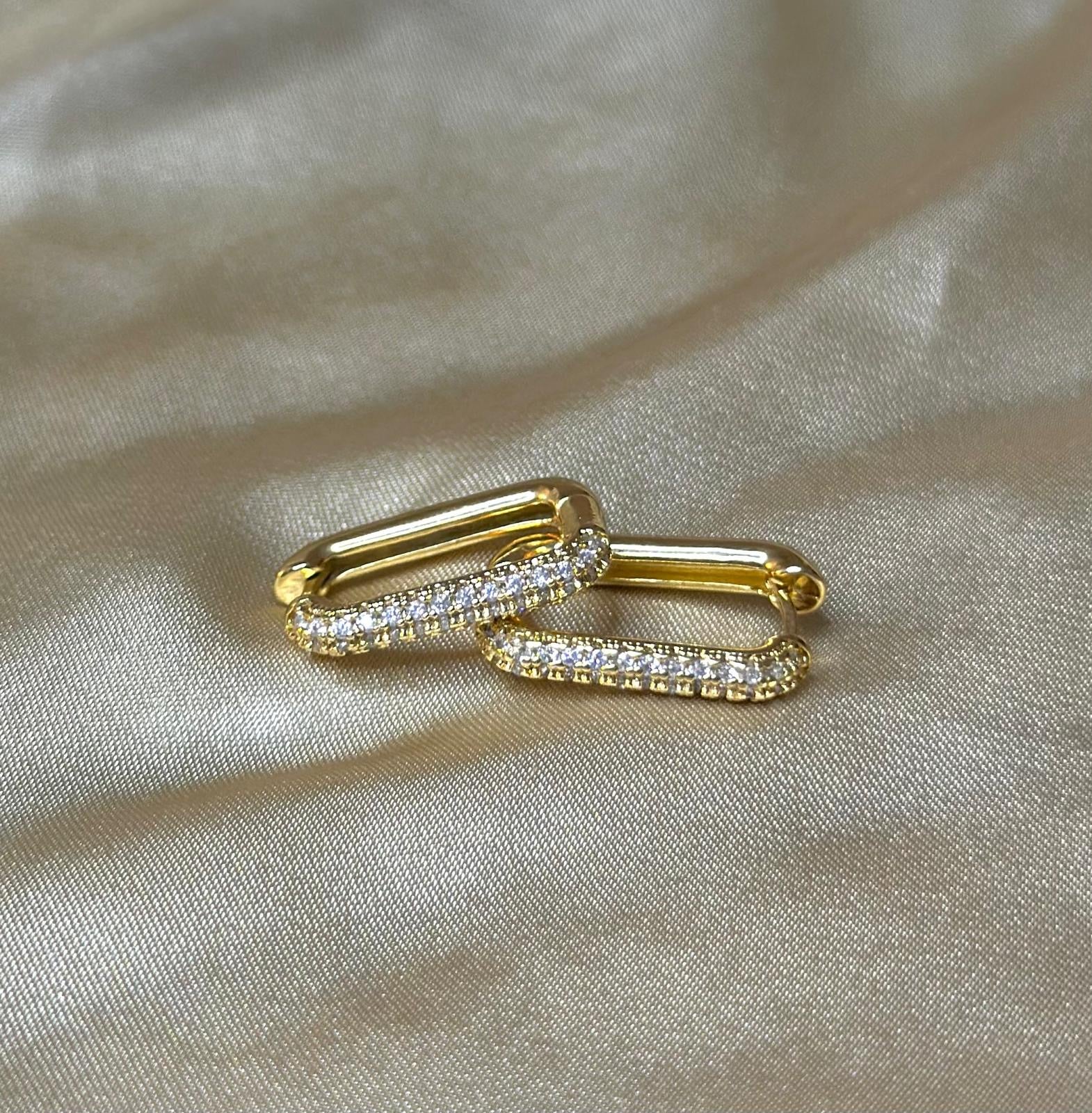 Paperclip Huggie Earrings