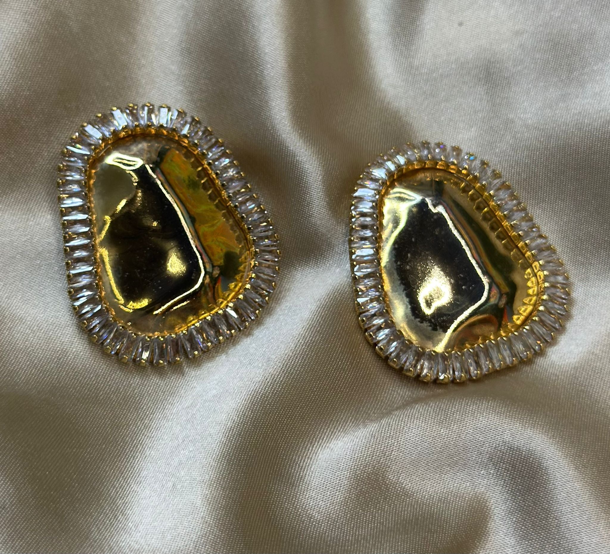 Baguette Chunky Post Earrings