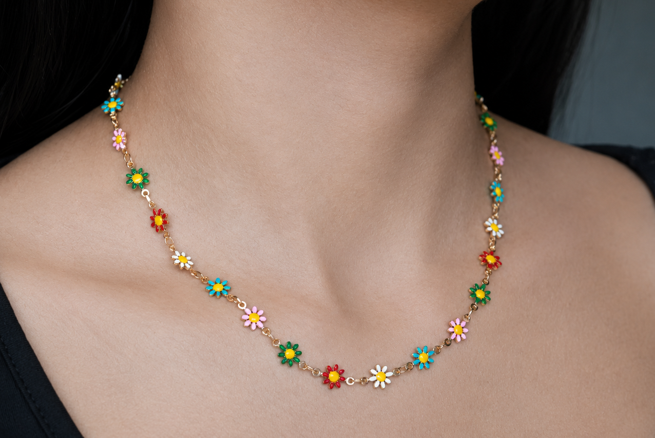 Neon Flower Necklace