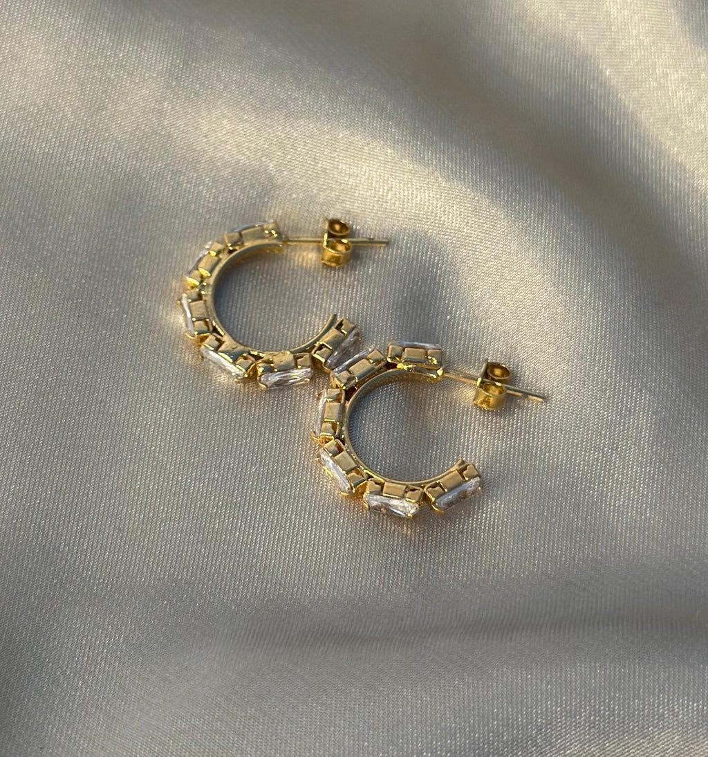 Baguette Hoop Earrings