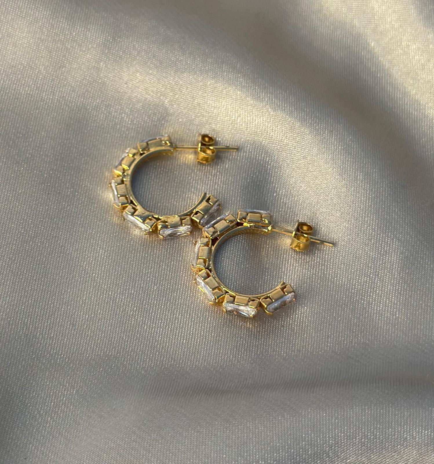 Baguette Hoop Earrings