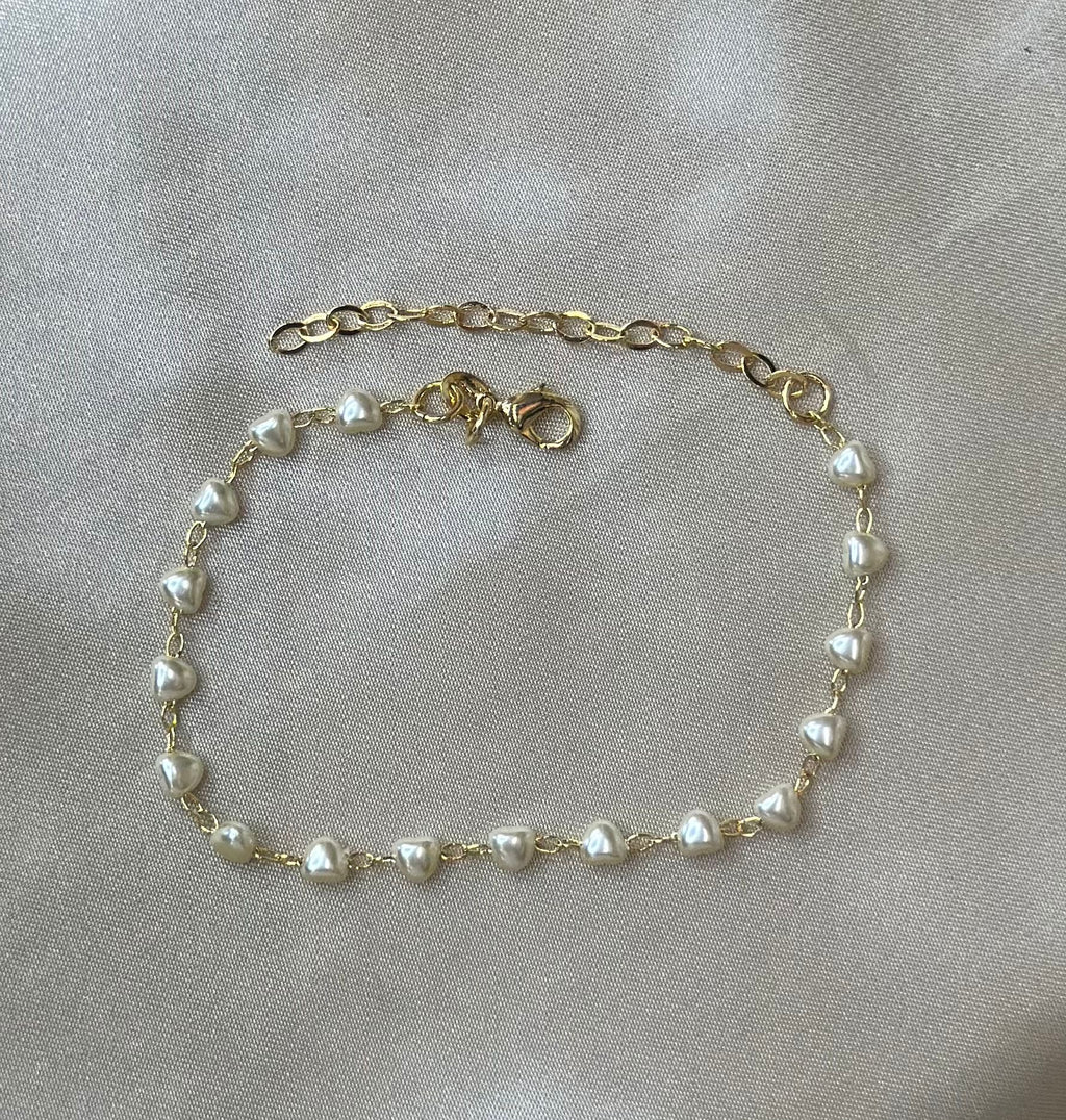 Heart Pearl Bracelet