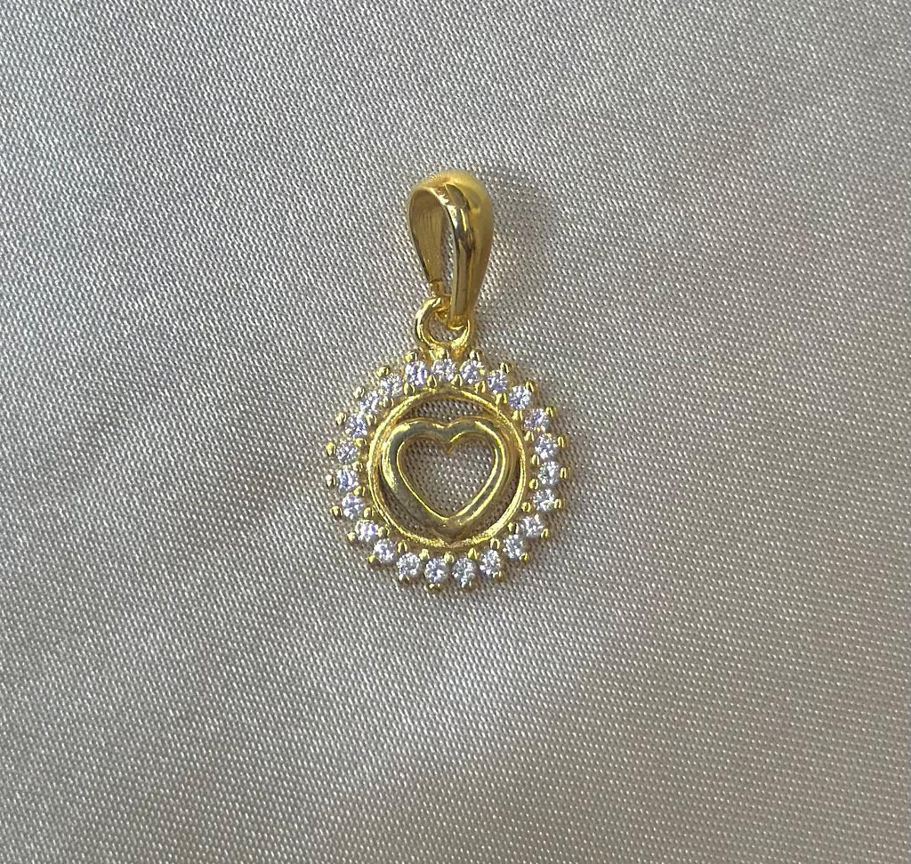 Outlined Heart Charm