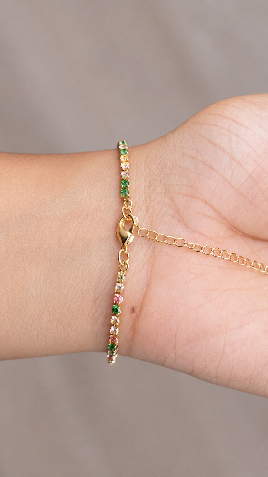 Rainbow Tennis Bracelet