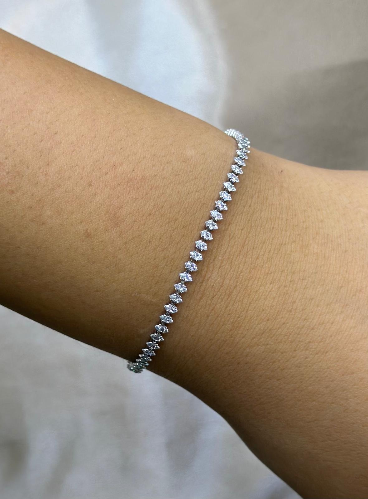 Silver Marquise Bracelet