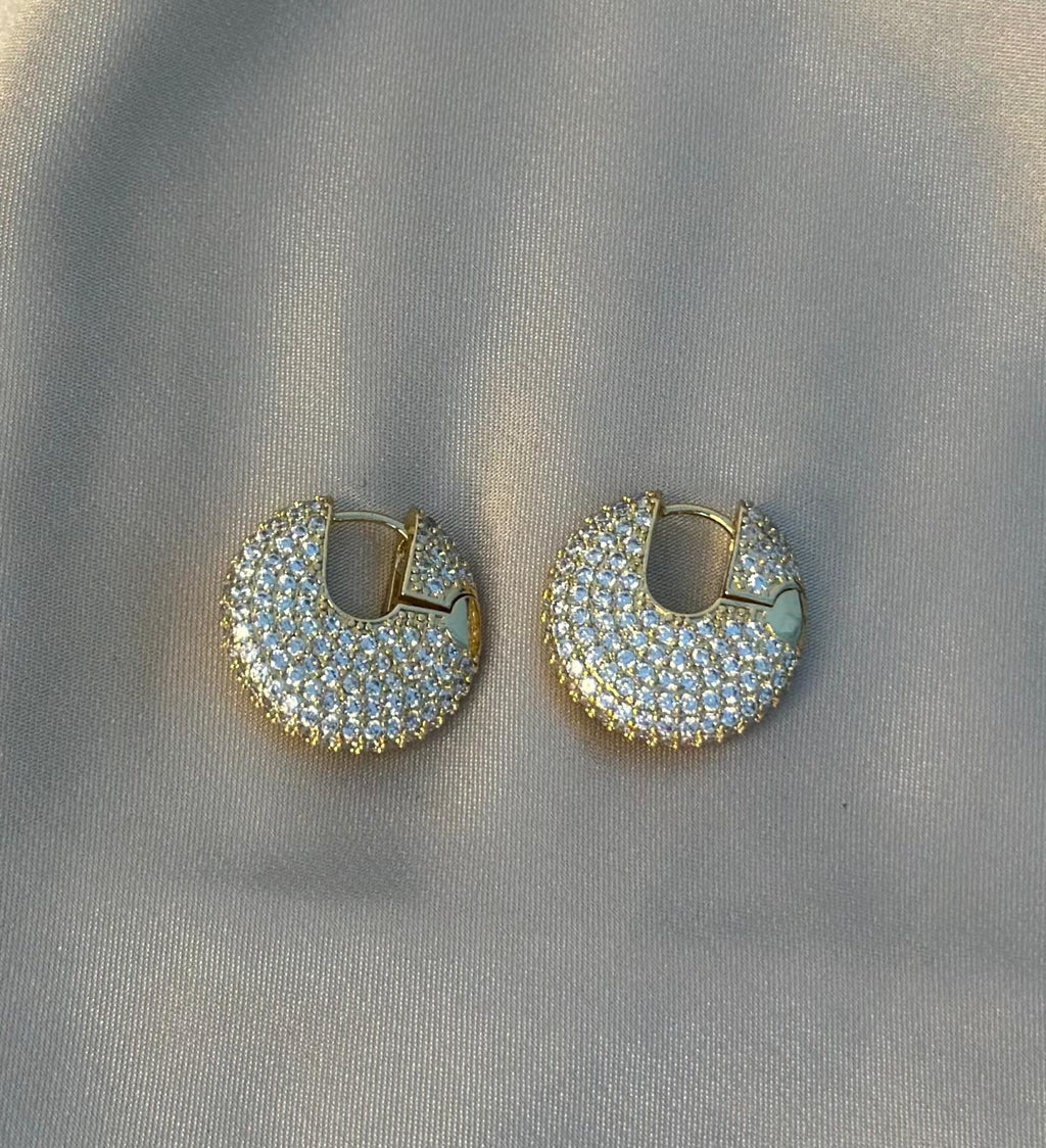 Frosted Pacman Huggie Earrings