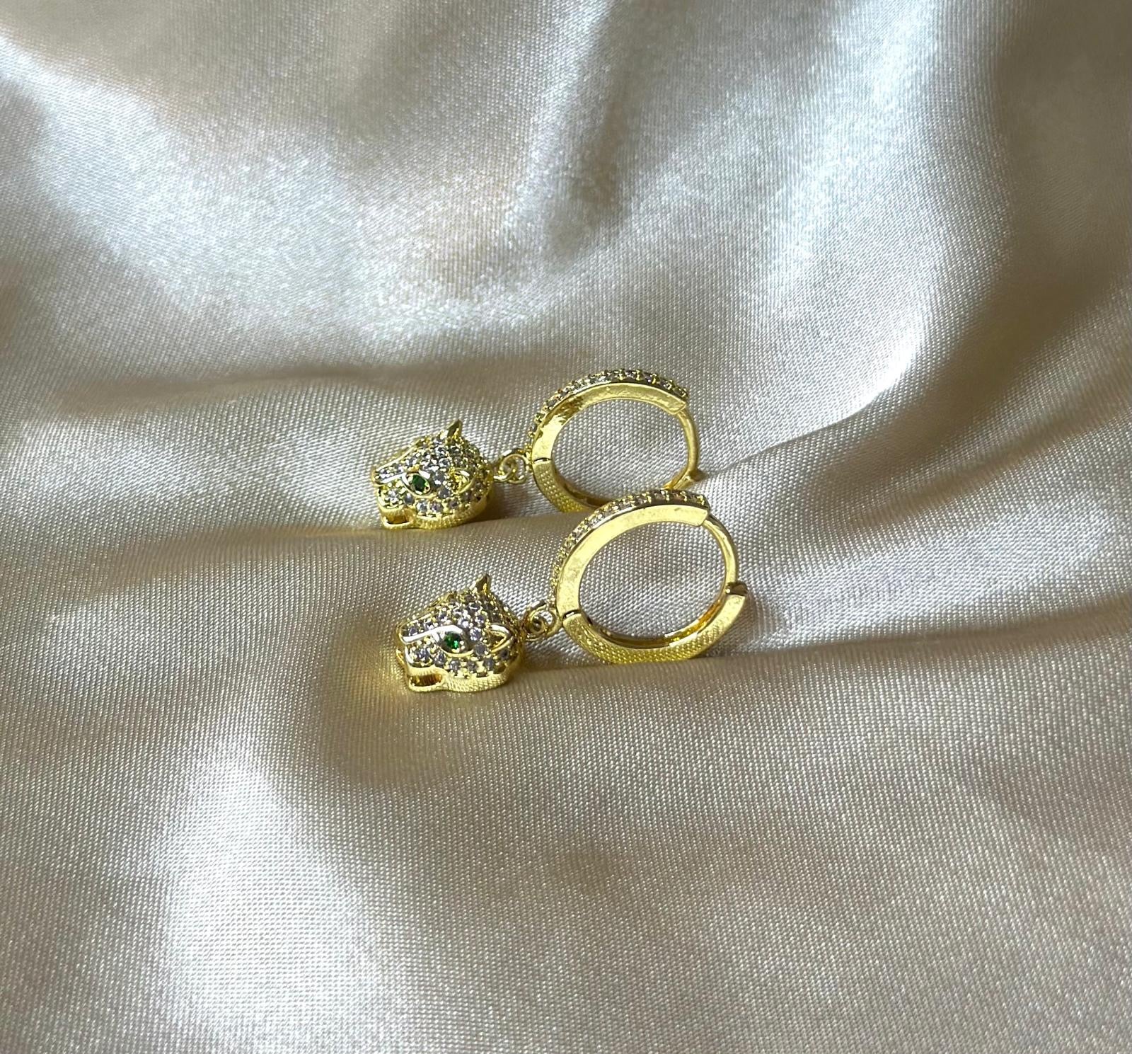 Panther Huggie Earrings