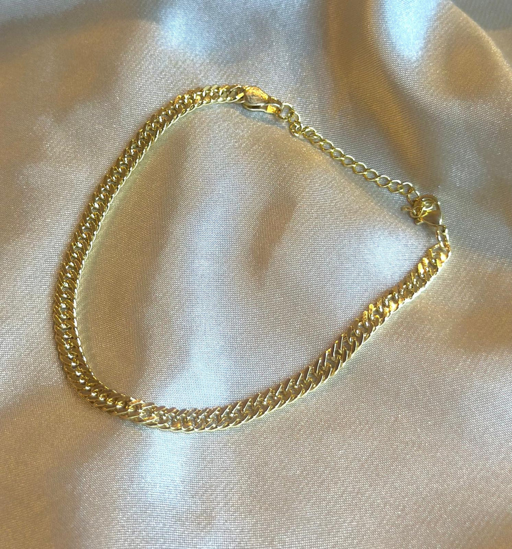 Double Curb Cuban LInk Bracelet