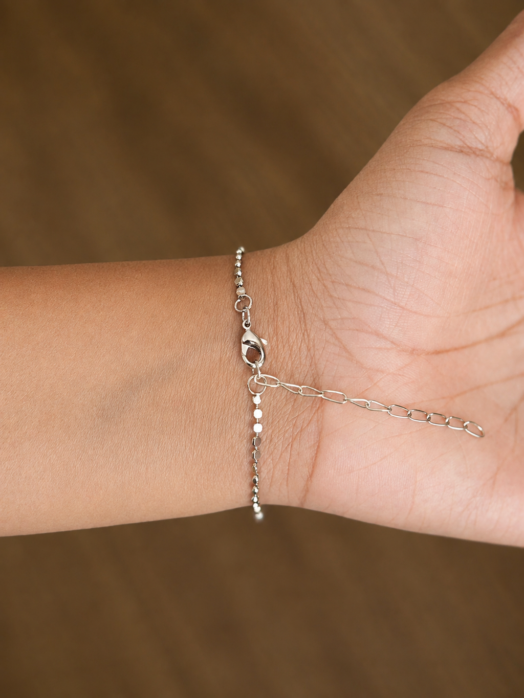 Silver Dot Chain Tennis Bracelet