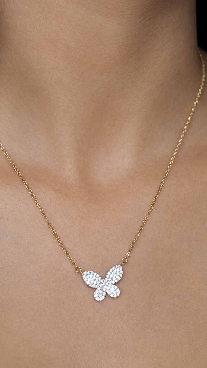 Moonlit Butterfly Necklace