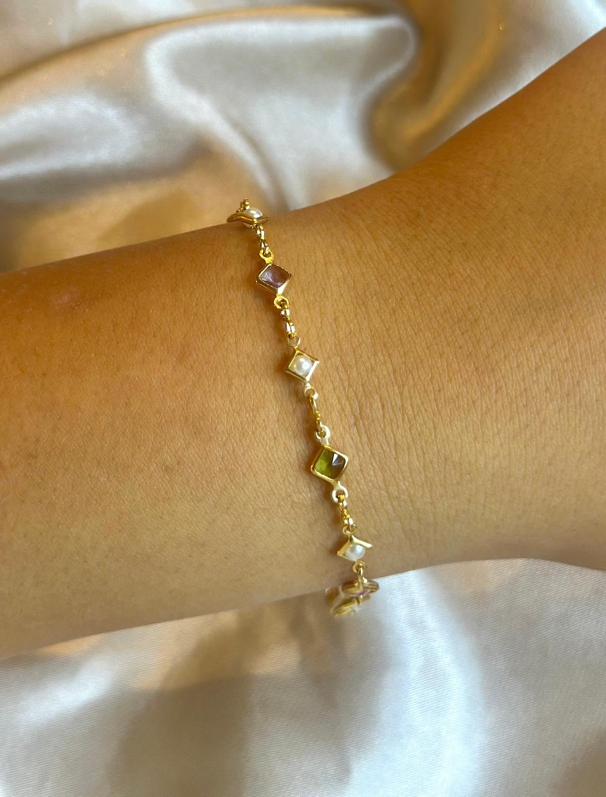 Multicolor Dice Bracelet