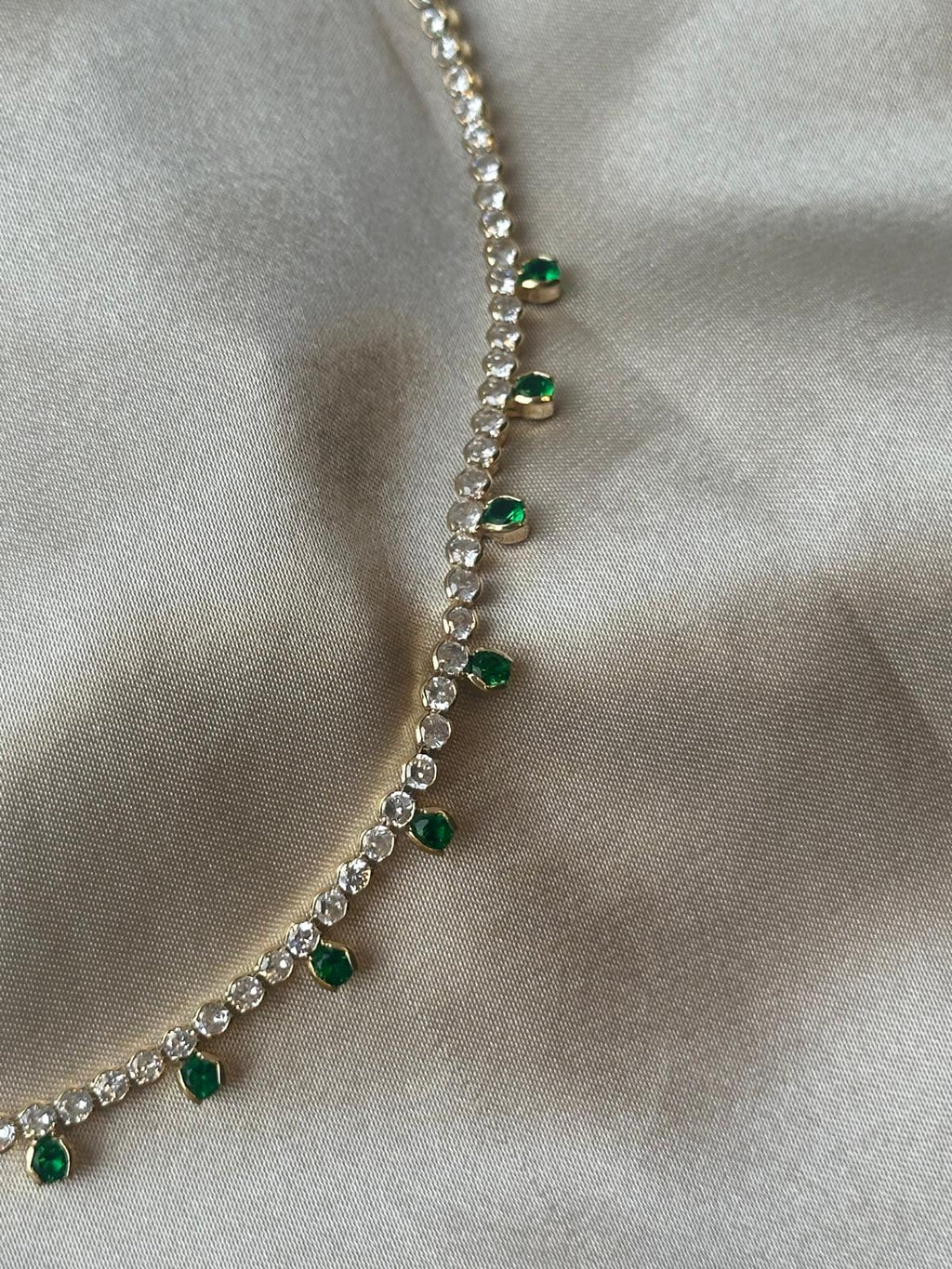 Emerald Chandelier Necklace