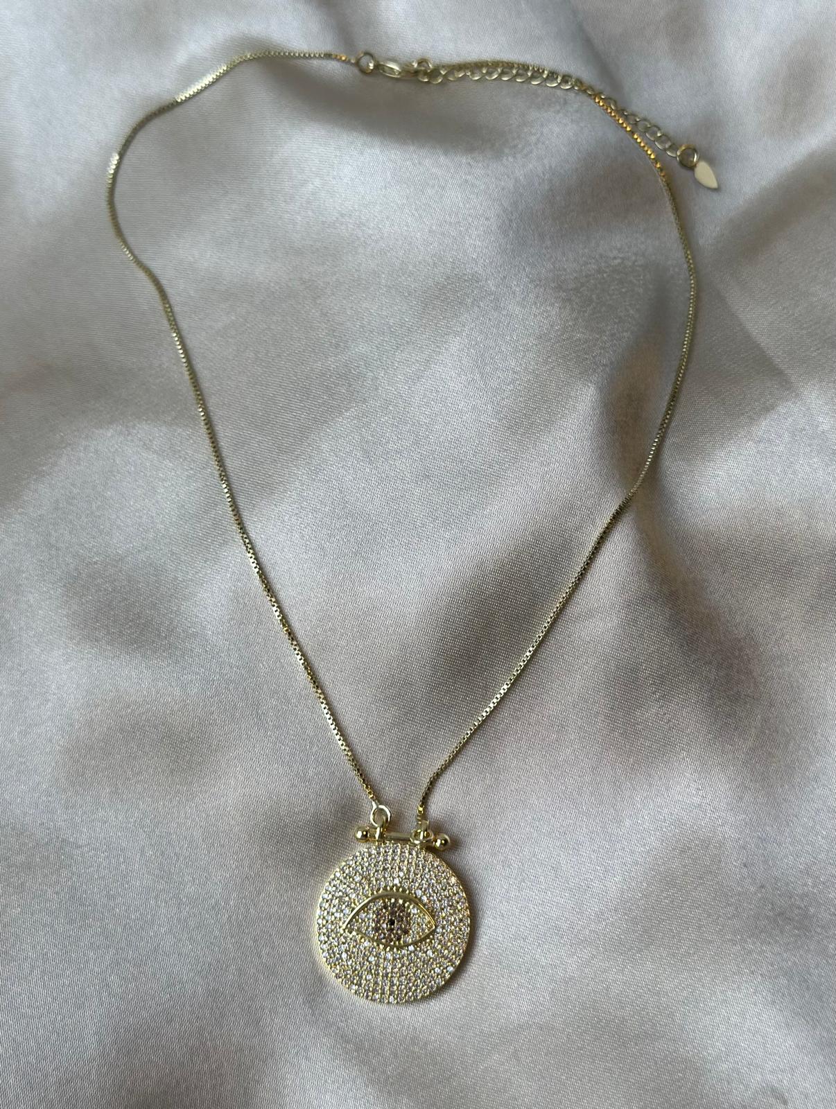 Lucky Eye Medallion Necklace