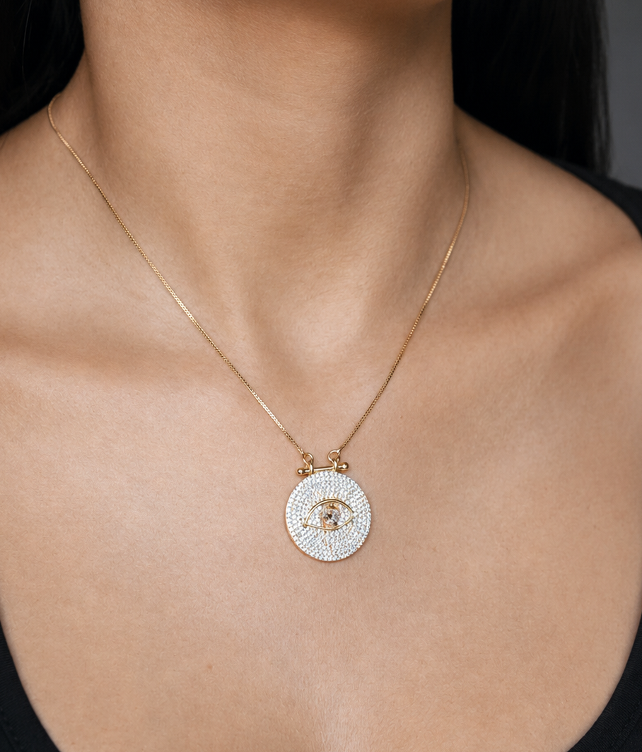 Lucky Eye Medallion Necklace