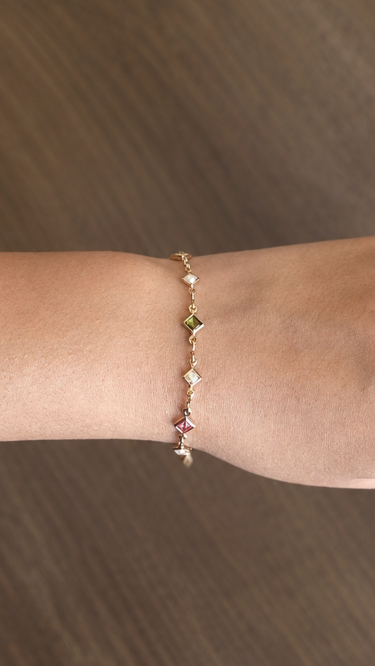 Multicolor Dice Bracelet