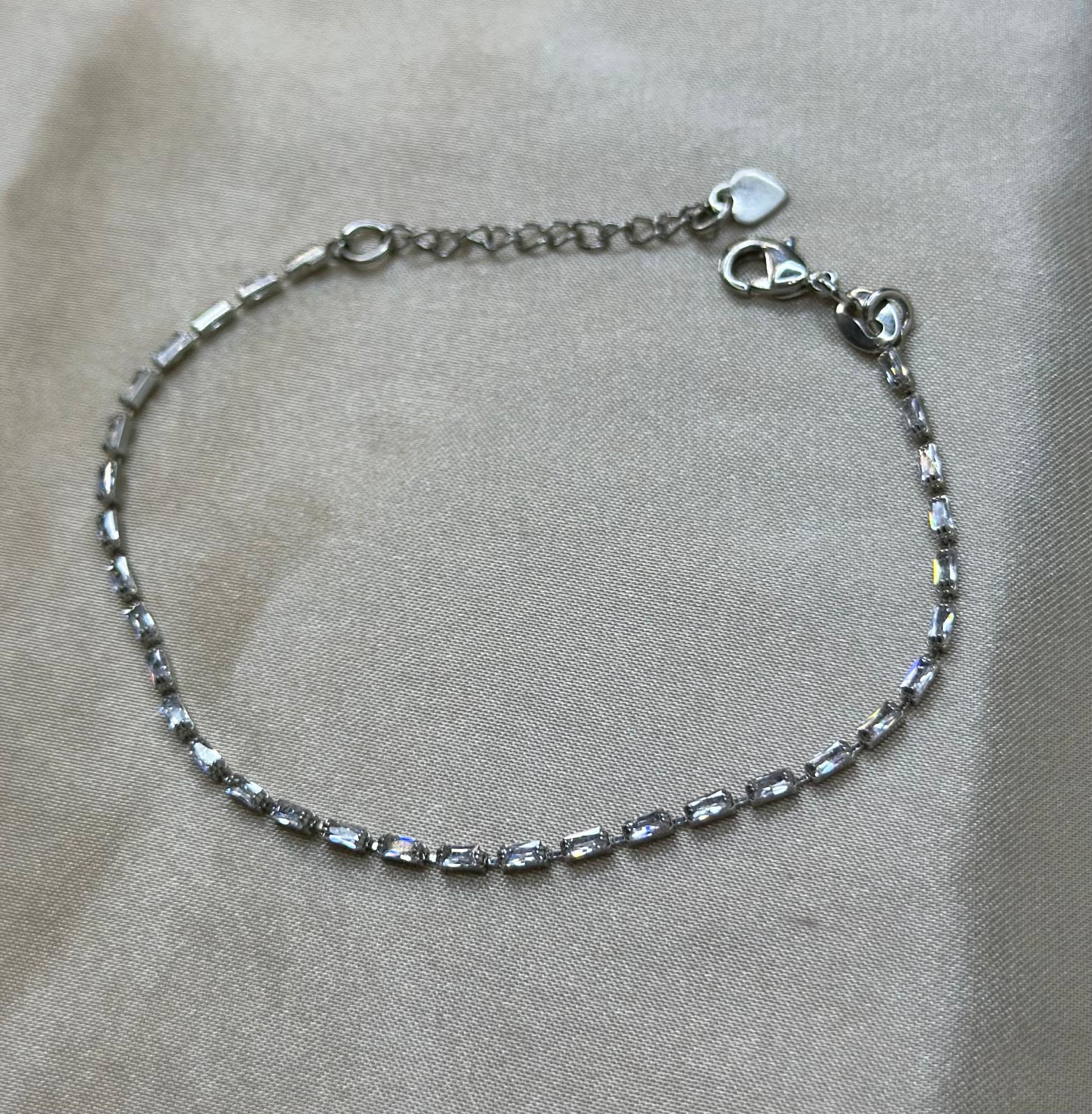 Silver Mini Baguette Bracelet