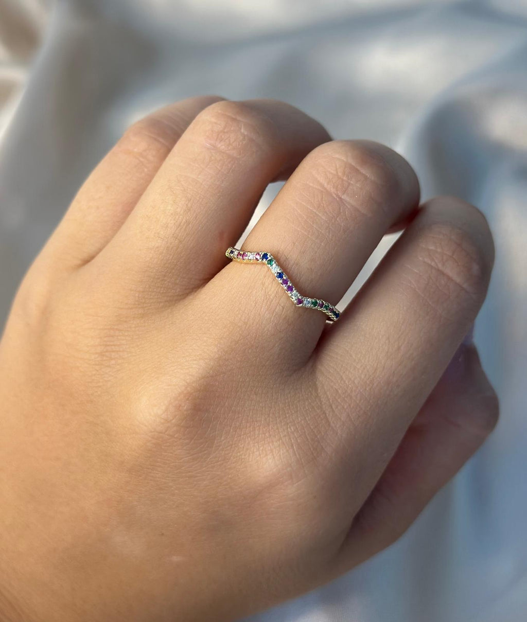 MultiColor Wave Ring