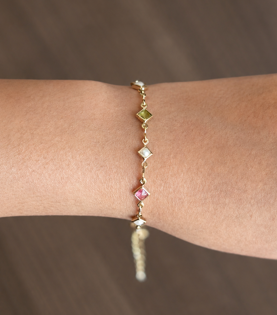 Multicolor Dice Bracelet