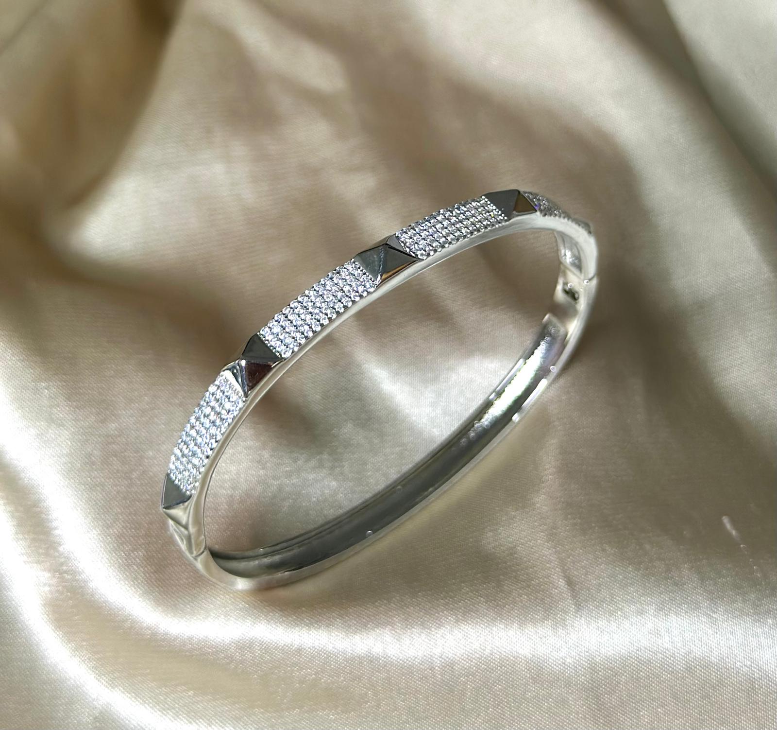 Silver Spike Bangle