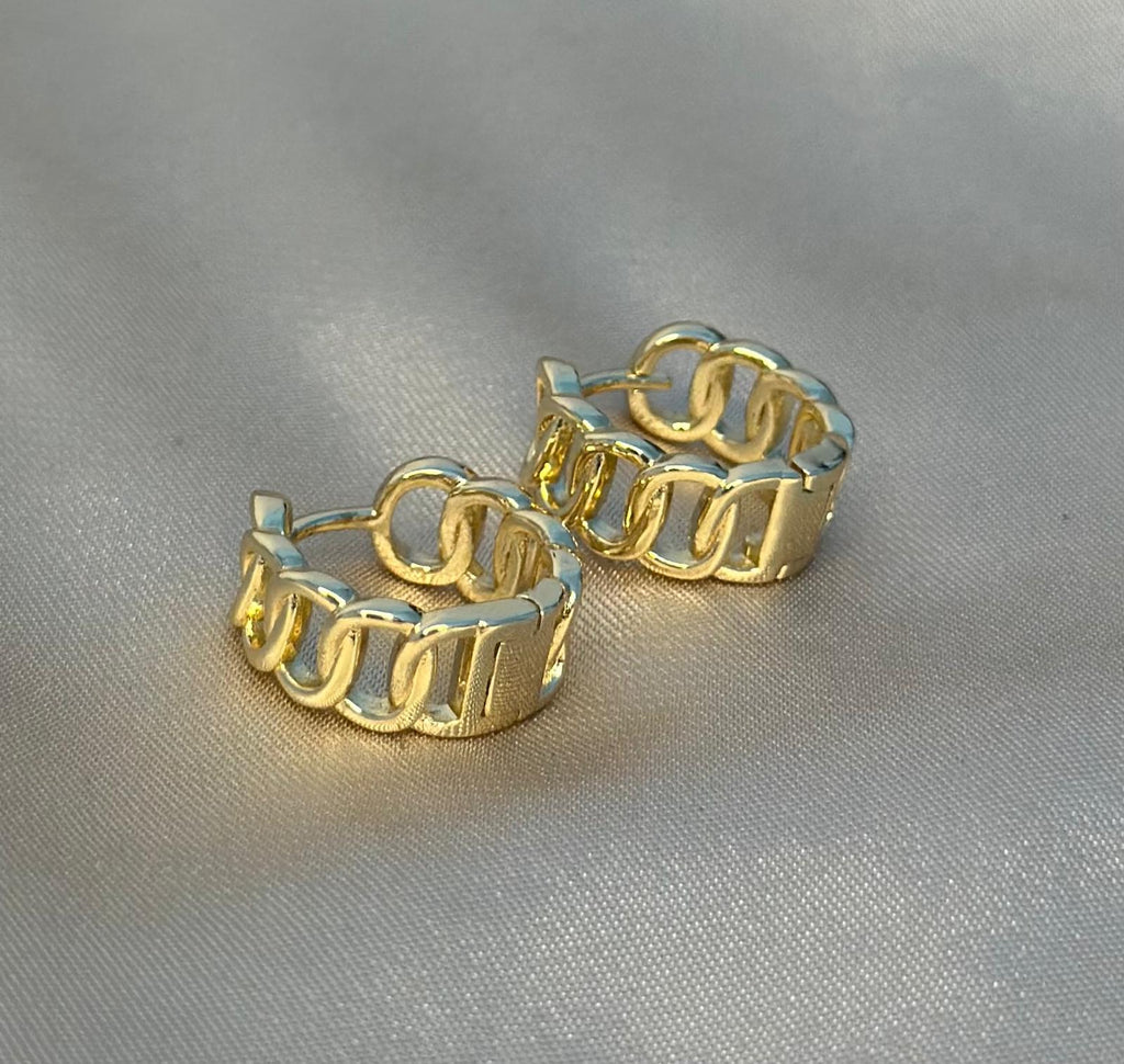 Miami Cuban Link Huggie Earrings